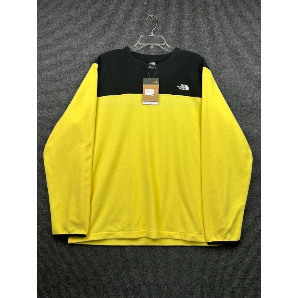 The North Face Men's XL Pullover Sweatshirt Black Yellow Long Sleeve Outdoors
